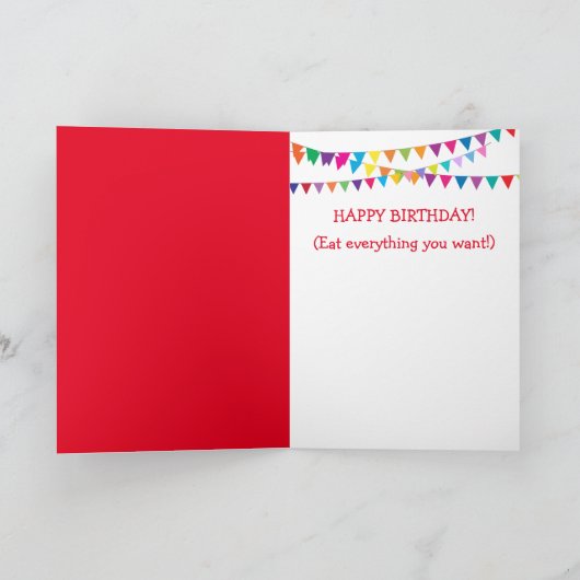 ハイラおもしろいンドステア夫誕生日 カード (内部)