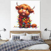 ハイラおもしろいンド牛 キャンバスプリント (インサイチュ (寝室))