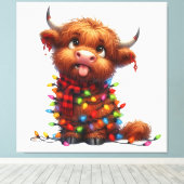 ハイラおもしろいンド牛 キャンバスプリント (インサイチュ (ウッドフロア))