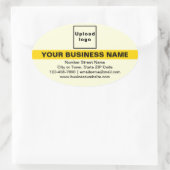 ハイライトが黄色のビジネスブランド 楕円形シール (バッグ)