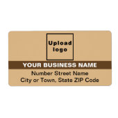 ハイライトされたブランド名の出荷とライトブラウン ラベル (正面)