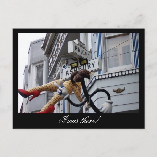 ハイライトアッシュベリー通りサインカリフォルニア ポストカード (正面)