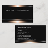 ハイライトブロンズブラックプロフェッショナル名刺 名刺 (正面/裏面)