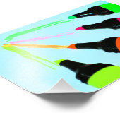 ハイライトペンズネオンピンクオレンジグリーンライム学校 フォトプリント            (角)