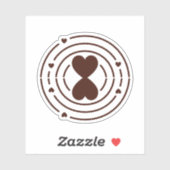 ハイライトレッドレインボーハート シール (シート)