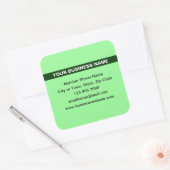 ハイライト表示されたビジネス名（緑） スクエアシール (封筒)