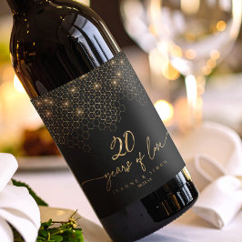 ハイライト金ゴールド20th Anniversary ID1165 ワインラベル