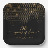 ハイライト金ゴールド50th Anniversary ID1165 ペーパープレート (正面)