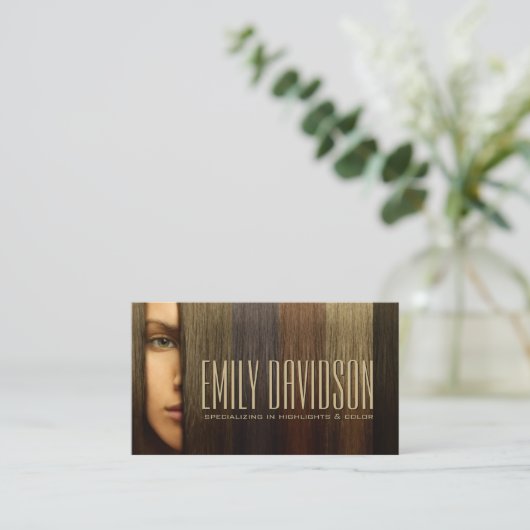 ハイライト&カラー専門美容師 名刺 (スタンド正面)