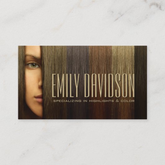 ハイライト&カラー専門美容師 名刺 (正面)