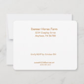 ハイライドパーソナライズされた秋ウェルカムベアーパンプキンズ 招待状 (裏面)