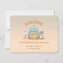 ハイライドパーソナライズされた秋ウェルカムベアーパンプキンズ 招待状