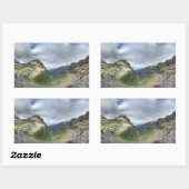 ハイライントレイルとサンロードに行く – 氷河 長方形シール (シート)