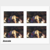 ハイラスとニンフのウォーターハウスステッカー 長方形シール (シート)