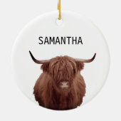 ハイラパーソナライズされたンドカウファームハ素朴ウス セラミックオーナメント (裏面)