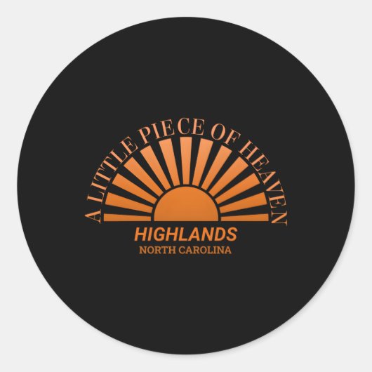 ハイランズノースカロライナ小さな天国 ラウンドシール (正面)