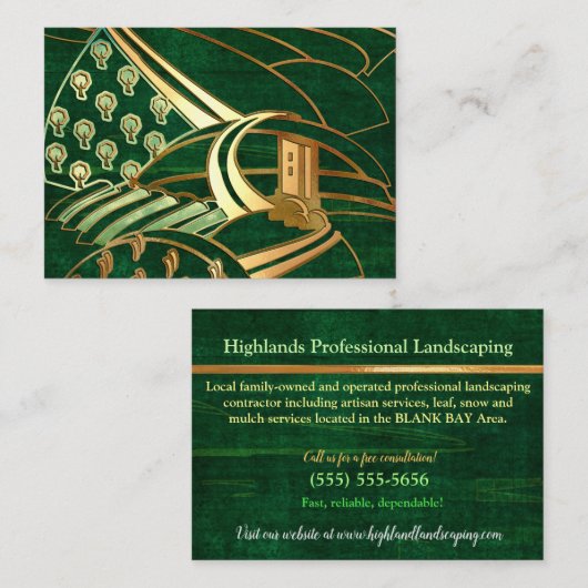 ハイランズ1ケルト造園ツリーサービス 名刺 (正面/裏面)