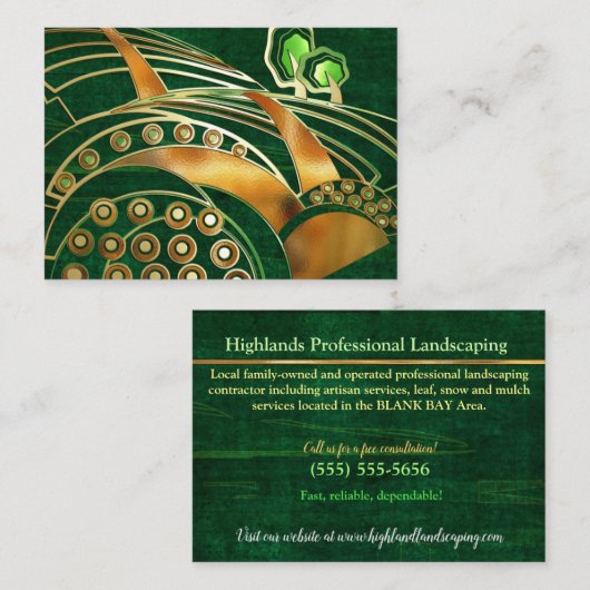ハイランズ2ケルト造園ツリーサービス 名刺 (正面/裏面)