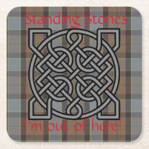 ハイランダープレイドケルト結び目模様マグカップコースタースコット