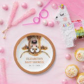 ハイランドおもしろいカウベイビーシャワー ペーパープレート (パーティー)