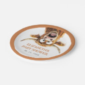 ハイランドおもしろいカウベイビーシャワー ペーパープレート (アングル)