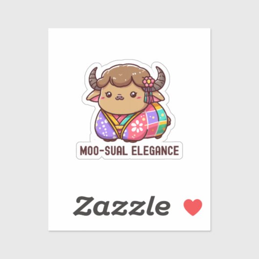 ハイランドで優雅な牛 シール (シート)