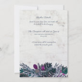 ハイランドの田舎風の葉っぱの結婚式に招かれる シーズンカード (裏面)