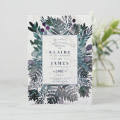 ハイランドの田舎風の葉っぱの結婚式に招かれる シーズンカード (スタンド正面)