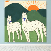 ハイランドの馬 キャンバスプリント (インサイチュ (ウッドフロア))