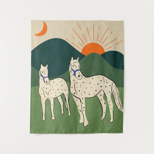 ハイランドの馬 タペストリー (正面)