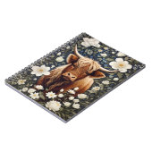 ハイランドエレガント牛の白フローラ ノートブック (左側)