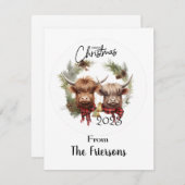 ハイランドカのクリスマスカード シーズンカード (正面/裏面)