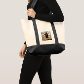 ハイランドカウがハイランドフリングを踊る トートバッグ (正面(商品))