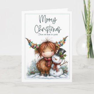 ハイランドカウのクリスマスカード カード