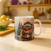 ハイランドカウのクリスマスマグ コーヒーマグカップ