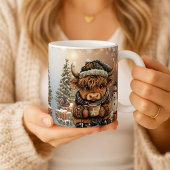 ハイランドカウのクリスマスマグ コーヒーマグカップ