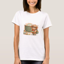 ハイランドカウのバックトゥスクールTシャツ