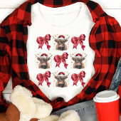 ハイランドカウの乙女のクリスマスリボン トライブレンドＴシャツ