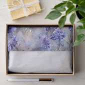 ハイランドカウの水彩タペ紙 紫の花 薄葉紙 (ギフト)