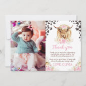 ハイランドカウの誕生日パーティーお礼カード サンキューカード (正面)