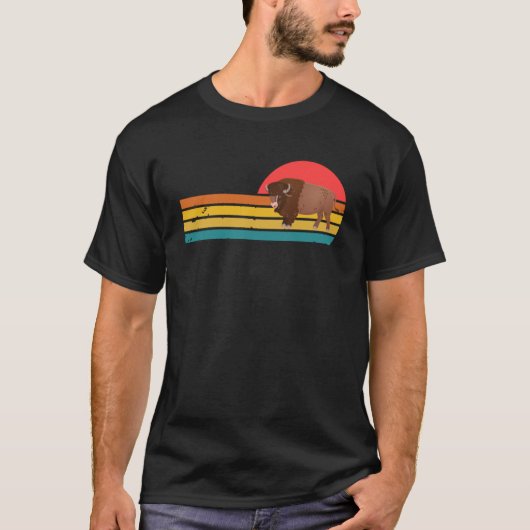 ハイランドカウアニマルレトロヴィンテージ Tシャツ (正面)