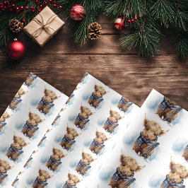 ハイランドカウアブンガラッピング紙 – ホワイト ラッピングペーパーシート