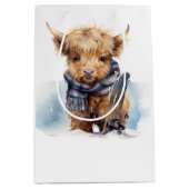 ハイランドカウアブンガ抱き枕 – ホワイト ミディアムペーパーバッグ (正面)