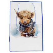 ハイランドカウアブンガ抱き枕 – 白/青 ミディアムペーパーバッグ (正面)