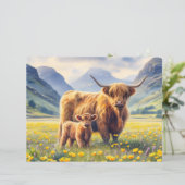 ハイランドカウアンドカーフバターカップスクラップブック紙 (スタンド正面)