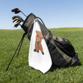 ハイランドカウアンドダンデリオンパフクラシックTシャツ ゴルフタオル (グリーン)