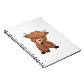 ハイランドカウアンドダンデリオンパフクラシックTシャツ ノートブック (右側)