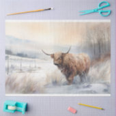 ハイランドカウインスノー3デクページ紙 薄葉紙 (クラフト)