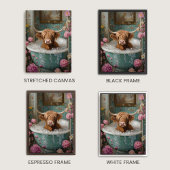 ハイランドカウインバスタブフローラアート キャンバスプリント