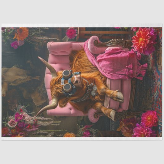 ハイランドカウインボホスタイルデクページ 薄葉紙 (正面)